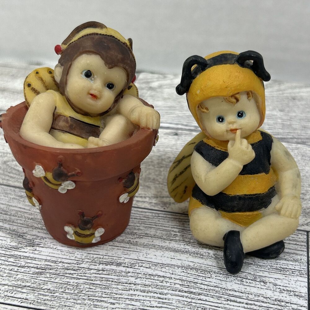 Babies Dressed as Bees One In A Flower Pot Other Sitting Decor Spring Summer